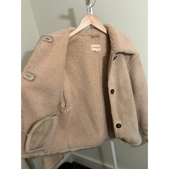 LouLou Studio Shearling Jacket — Cream / Oat, Size M - Picture 5 of 8
